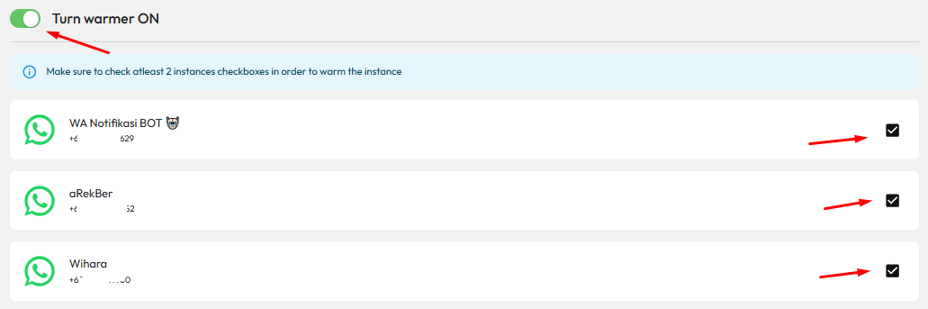Setup WhatsApp Warmer